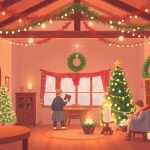 Decoración navideña en comunidad