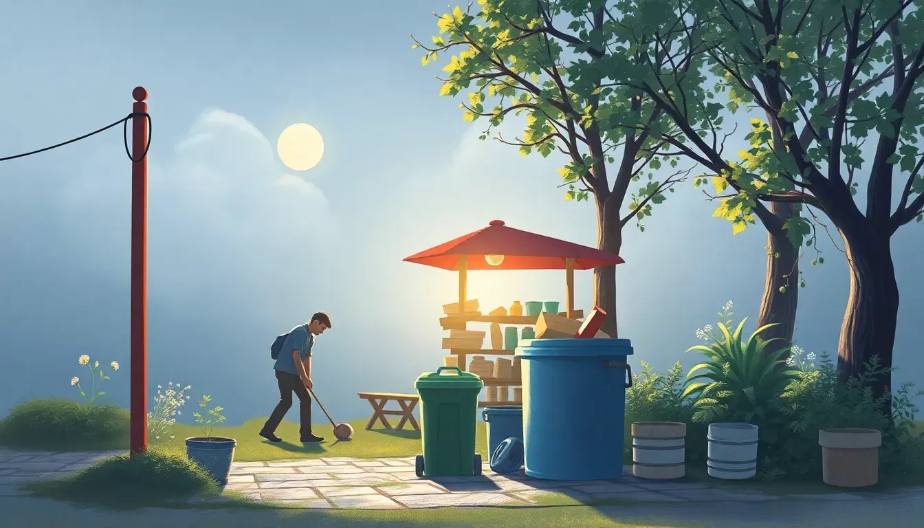 dejar cosas en zonas comunes de la comunidad