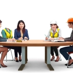 Mesa de mujeres directivas en el sector de la construcción