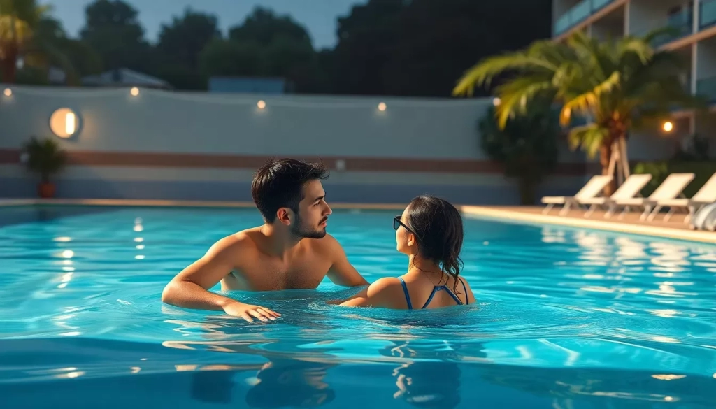 socorrista en piscina comunitaria